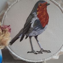 Mi Proyecto del curso: Pintar con hilo: técnicas de ilustración textil. Un proyecto de Bordado de Liliana Villamil - 01.04.2020