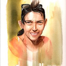 Mi Proyecto del curso: Retrato artístico en acuarela. Projekt z dziedziny  Sztuki piękne użytkownika Ariel Nieme - 01.04.2020