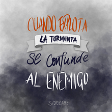 Lettering Procreate - La tormenta (Sidecars). Digital Lettering project by Lucía Marín López - 04.01.2020