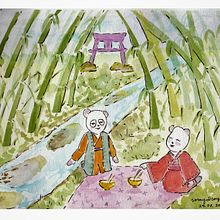 Meu projeto do curso: Ilustração em aquarela com influência japonesa. Drawing, Traditional illustration, and Painting project by Soraya Roque - 04.01.2020