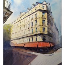 My project in Architectural Sketching with Watercolor and Ink course. Projekt z dziedziny  Malarstwo i Sketching użytkownika Ekaterina Chistiakova - 01.04.2020