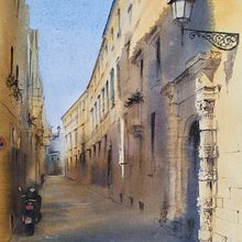 Lecce. Ilustração arquitetônica, e Pintura projeto de Ekaterina Chistiakova - 01.04.2020