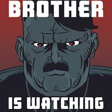 Big Brother. Creativit, Poster Design, Editorial Design, Traditional illustration, and Digital Illustration project by Alberto Peral Alcón - 04.02.2020