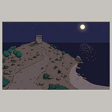 Mar i Muntanya. Drawing, Digital Drawing, Traditional illustration, and Digital Illustration project by Pau Benabarre - 12.24.2019
