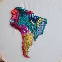 My project in Fashion Design: Painting and Embroidering Garments course. Embroider project by hello - 04.04.2020