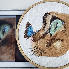 Meu projeto do curso: Pintar com linha: técnicas de ilustração têxtil. Projekt z dziedziny  Haft użytkownika Gê Abecia - 03.04.2020