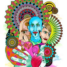 EN EL CORAZÓN  (In the heart) Ein Projekt aus dem Bereich Kunstleitung, Artistische Zeichnung, Concept Art, Design, Digitales Design, Digitale Illustration, Zeichnung, Bildende Künste, Traditionelle Illustration und Porträtzeichnung von Lokopanxo Art - 03.04.2020