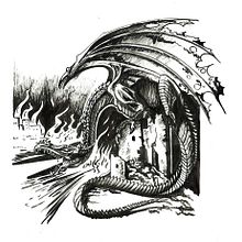 Dragón en pincel y plumilla. Drawing project by Soledad Martínez - 04.03.2020