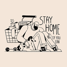 Stay Home . Ilustrație tradițională de Matheus Costa - 04.03.2020