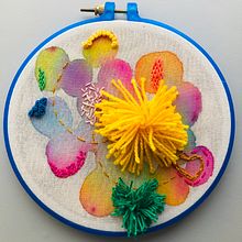 Mi proyecto favorito en manta, hilos y acuarela. . Arts, and Crafts project by Jessica Acosta R. - 04.04.2020