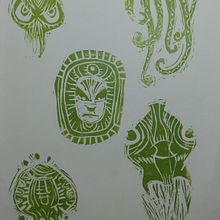 Meu projeto do curso: Escultura de carimbos e técnicas de estampagem. Un progetto di Artigianato, Illustrazione tradizionale, Belle arti, Graphic design e Stampa di Wilson Medeiros - 06.04.2020
