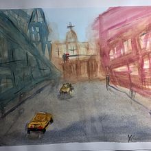 Mi Proyecto del curso: Paisajes urbanos en acuarela. Un proyecto de Arquitectura de Alexandra Cepeda - 04.04.2020
