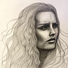 Retrato con grafito . Drawing, Pencil Drawing, and Artistic Drawing project by Olivia - 04.04.2020