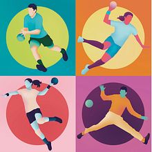 Fiesta del Balonmano 2019. Design, Traditional illustration, and Digital Illustration project by Alendro Estudio - 05.01.2019