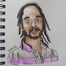 Meu projeto do curso: Caderno de retratos em aquarela. Een project van Aquarelschilderen van Jeferson Bastos - 04.04.2020