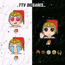 TTV Emotes + Badges. Traditional illustration, Vector Illustration, and Social Media project by Laura Brunneis - 04.01.2020