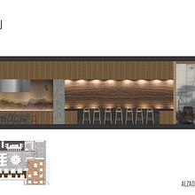 Mi Proyecto del curso: Diseño de interiores para restaurantes. Interior Design project by Oscar Arcadio Rubio - 04.24.2020