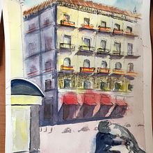 My project in Architectural Sketching with Watercolor and Ink course.. Sketching project by ivankappa - 04.12.2020