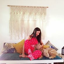 Mi Proyecto del curso: Introducción al macramé: creación de un tapiz decorativo. Un projet de Macramé de martinezdany_s - 06.04.2020