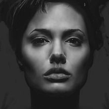 Angelina Jolie - Digital. Un progetto di Belle arti, Disegno, Disegno digitale, Illustrazione tradizionale e Pittura digitale di Jose Luis Rugilo - 18.10.2018