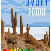 Bolivia, Postales Vintage. Un proyecto de Concept Art, Diseño, Diseño digital, Ilustración vectorial e Ilustración digital de Luis Fernando Medina Llorenti - 06.04.2020