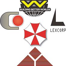 Evil Corporation logos. Un proyecto de Cine, vídeo, televisión, Concept Art, Diseño de carteles, Diseño de logotipos, Diseño digital, Diseño gráfico, Ilustración digital e Ilustración vectorial de Luis Fernando Medina Llorenti - 06.04.2020