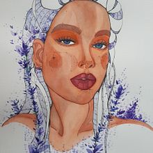 Mi Proyecto del curso: Retrato ilustrado en acuarela.  project by Rocio Hervas S. - 04.06.2020
