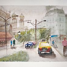 Károly Krt. Budapest. Watercolor Painting project by Pablo Rosales Montes - 04.07.2020