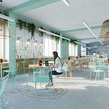 Mi Proyecto del curso: Diseño de interiores para restaurantes . % Rada Rubtsova tarafından hazırlanan İç Tasarım projesi - 04.07.2020