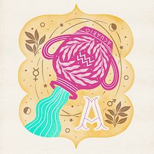 Horóscopo ilustrado. Un progetto di H, lettering, Illustrazione tradizionale e Lettering di Caro Marando - 07.04.2020