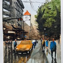 Paisaje urbano en acuarela. Un proyecto de Arte urbano de josezafrafilologiainglesa - 14.04.2020