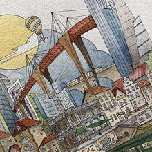 Underground. Fine Arts, Drawing, Artistic Drawing, Traditional illustration, and Watercolor Painting project by Margarita Ines Rossano - 04.07.2020