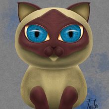 Gato Siamês  . Gambar Digital proyek oleh emidiothales - 04.07.2020