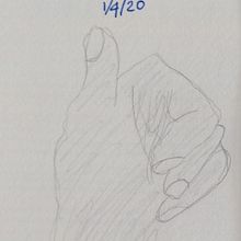 Draw a hand a day . Un projet de Illustration traditionnelle de Emma Price - 08.04.2020