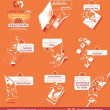 20% DESCUENTO DISEÑO DURANTE LA CUARENTENA. Un progetto di Web development, Design digitale, Graphic design, Web design, Illustrazione tradizionale, Illustrazione digitale, Illustrazione vettoriale, Pubblicità e Ritocco fotografico di Cristian Cao - 08.04.2020