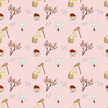 My project in Illustrated Pattern Design course: Hanasa Jiisan. Un progetto di Pittura acrilica e Pattern design di Griselda S. - 13.04.2020