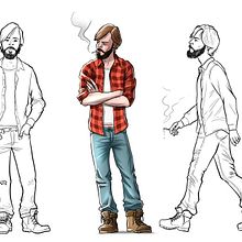 COMIC Diseño personajes y entornos. Comic, Character Design, Traditional illustration, Concept Art, and Drawing project by José Antonio Álvarez Pacios - 04.08.2020