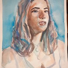Modelo primer retrato. Projekt z dziedziny Malowanie akwarelą użytkownika Maria Cruz Urgellés Sardón - 20.12.2020