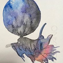 Mi Proyecto del curso: Dementor Galáctico. Watercolor Painting project by luisa_escalantec - 04.09.2020