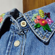 Cuello de flores - Proyecto curso 'Técnicas básicas de bordado'.. Embroider project by Alexandra Milián - 04.09.2020