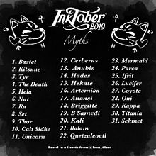 Inktober Myths. Un projet de Conception de personnages et Illustration numérique de Leonel Bast Sherman - 09.04.2020