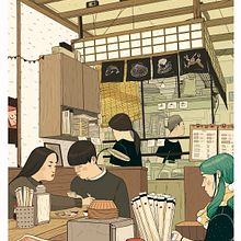 Dinner. Traditional illustration project by Laura Pérez - 01.09.2019