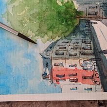 Mi Proyecto del curso: Dibujo arquitectónico con acuarela y tinta. Architecture, and Drawing project by Mariana Romero Méndez - 04.12.2020