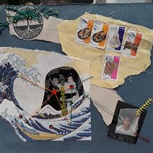 Deconstrucción, bordado sobre papel. Arts, Crafts, Embroider, Collage, Sewing, Creativit, and DIY project by Joyce Vega - 04.10.2020