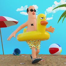 Animation 3D - Character beach. Un proyecto de Animación 3D y Animación de personajes de Marco Medrano - 10.04.2020