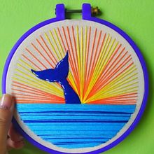 Whale. Un proyecto de Bordado de Angie Durán - 10.04.2020