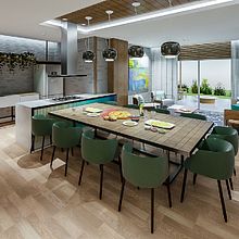 SketchUp e V-Ray - Jantar - São Paulo. Un proyecto de 3D, Diseño 3D, Arquitectura, Arquitectura interior, Diseño de interiores y Modelado 3D de Guilherme Coblinski Tavares - 15.06.2019