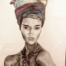 Primer cuadro enmarcado. Un proyecto de Dibujo, Dibujo a lápiz, Dibujo artístico, Dibujo de Retrato y Dibujo realista de Rosario Balmaceda - 10.07.2017