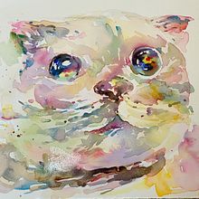 My project in Architectural Sketching with Watercolor and Ink course - colorful kitty for love and hope . % jiwu8885 tarafından hazırlanan Sulubo, Ve a Resim projesi - 04.10.2020