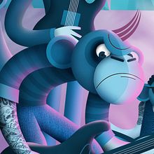 Artic Monkeys. Traditional illustration, Digital Illustration, and Vector Illustration project by Nacho de Diego - 04.10.2020